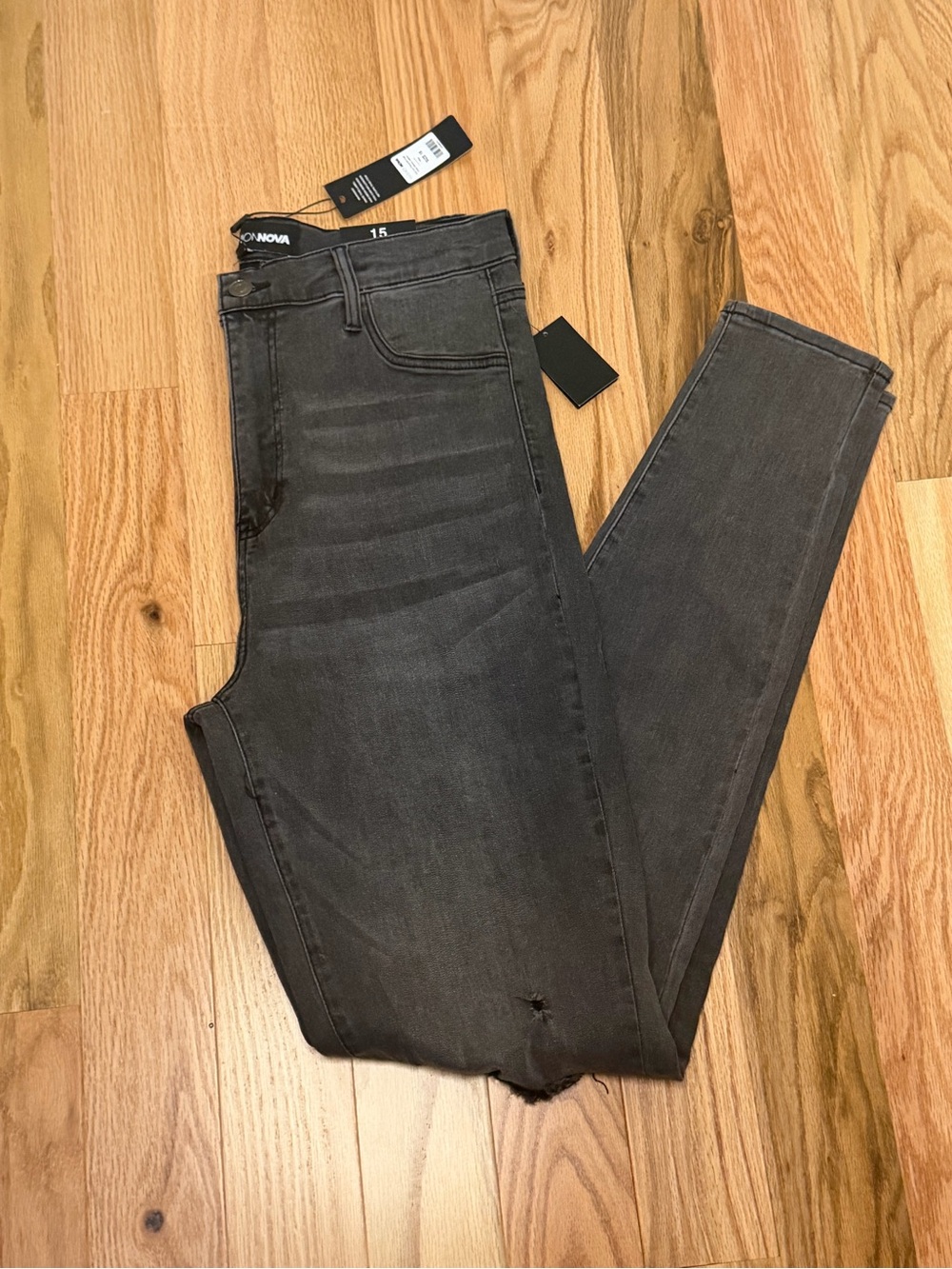 Fashion Nova Charcoal Gray Skinny Jeans